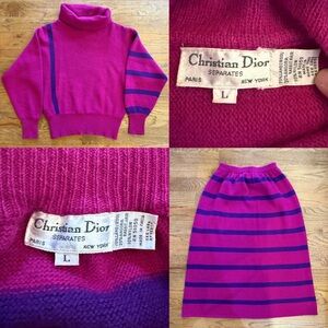 Vintage Christian Dior Sweater Separates Set - Lambswool and Angora